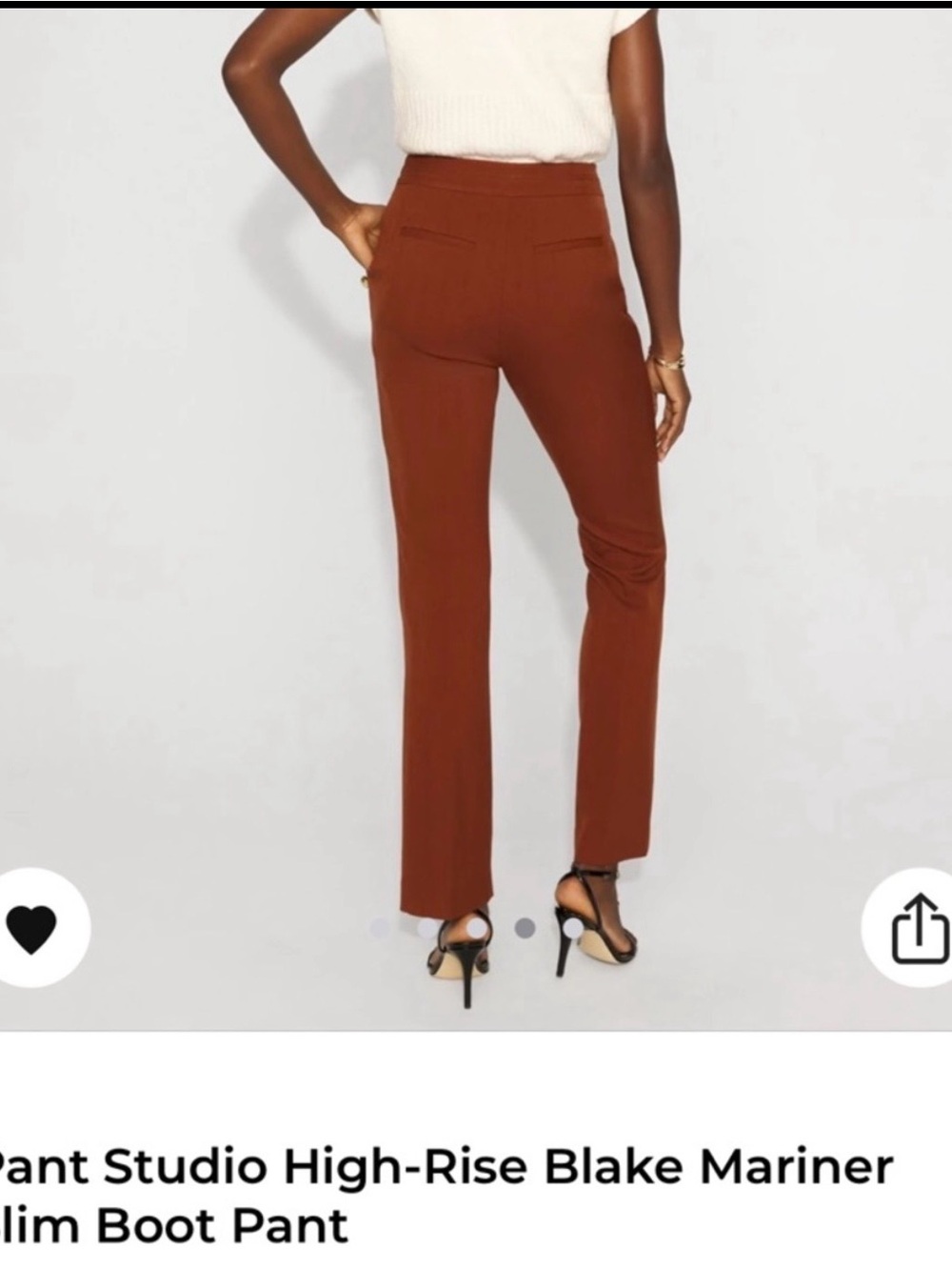 High-Rise Blake Mariner Slim Boot Pant — Rust